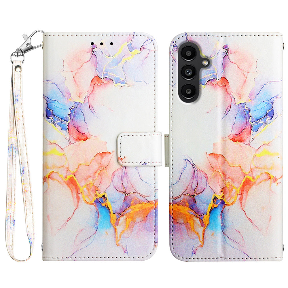 Kožený tisk vzoru YB Series-5 pro Samsung Galaxy A24 4G PU kožená peněženka Pouzdro na telefon Mramorový vzor Velký popruh na ruku Flip Kryt stojánku Kožený tisk vzoru YB Series-5 pro Samsung Galaxy A24 4G PU kožená peněženka Pouzdro na telefon Mramorový vzor Velký popruh na ruku Flip Kryt stojánku